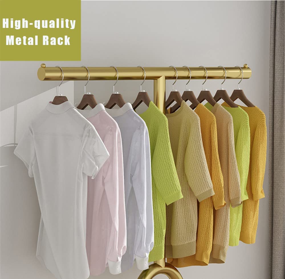 Amazon｜金属製ハンガーレール洋服ラック、家庭用シングルロッドコート